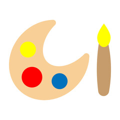 Paint Palette Vector Flat Icon Design