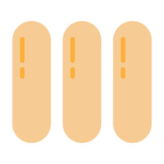 Popsicle Sticks Vector Flat Icon Design