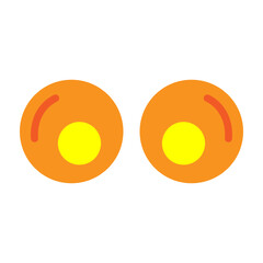 Googly Eyes Vector Flat Icon Design