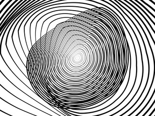 Black tangled thread background. Circular abstract pen stroke vector illustration, on a white background. Tangled scribbles hand drawn doodles. Vector illustration isolated on white background.