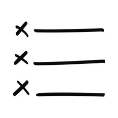 list note hand drawn