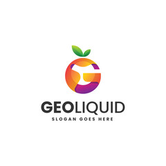 Vector Logo Illustration Geo Liquid Gradient Colorful Style