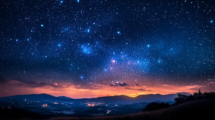 Enchanting Night Sky Filled with Twinkling Stars