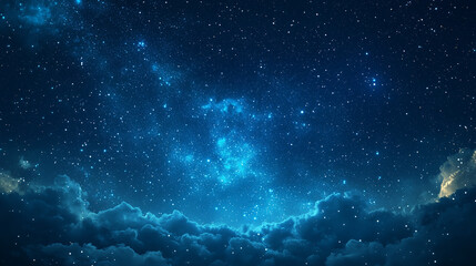Obraz premium Enchanting Night Sky Background with Glittering Stars for Astronomical and Space-themed Concepts