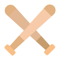 Baseball Bat Vector Flat Icon Design