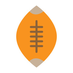 Rugby Ball Vector Flat Icon Design