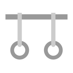 Gymnastics Rings Vector Flat Icon Design
