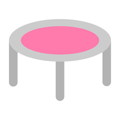 Trampoline Vector Flat Icon Design