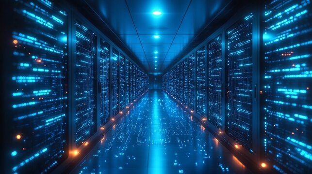 Futuristic Server Room: A Glimpse into the Digital Realm
