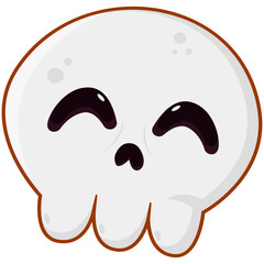 Cute Skull Halloween Elements Illustration
