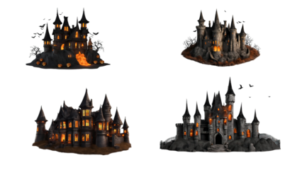 set of  halloween castle