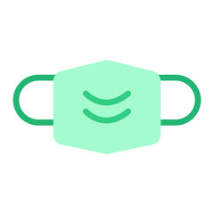 Obraz premium Face Mask Vector Flat Icon Design