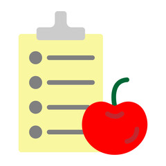 Healthy Diet (Apple) Vector Flat Icon Design