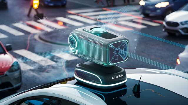 Lidar device on autonomous car lidar sensor 