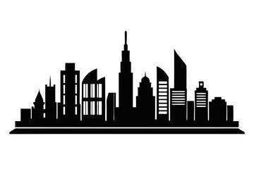 

Hong Kong Skyline Silhouette Vector, Hong Kong City Silhouettes Clipart
