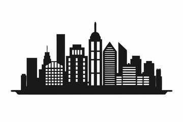 

Hong Kong Skyline Silhouette Vector, Hong Kong City Silhouettes Clipart
