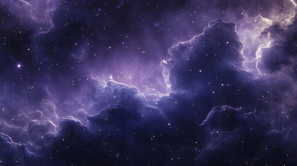 Obraz premium Dark Nebula Clouds in Deep Purple