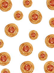 クッキー水彩で描いたオシャレでかわいいシンプルで使いやすいイラストパターン背景