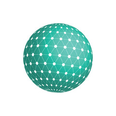 Sphere shape Tesseract green ball