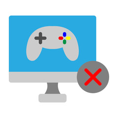 Game Over Vector Flat Icon Design