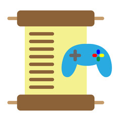 Quest Scroll Vector Flat Icon Design