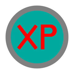 Experience Points (XP) Vector Flat Icon Design