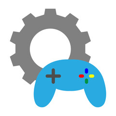 Game Settings Vector Flat Icon Design