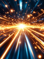 Obraz premium Science Fiction Interstellar Travel Vanishing Point Perspective