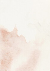 Watercolor texture background minimalistic pastel gray brown colors on white backdrop. Abstract Painting Template. Copy space