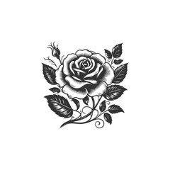 vector rose tattoo