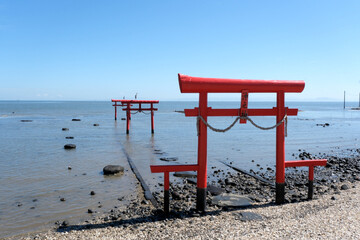 大魚神社の海中鳥居