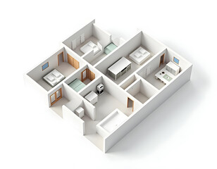 3d rendering of a modern house full view. Generative AI