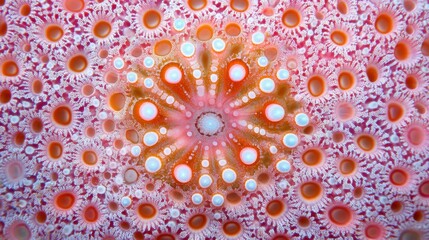 Explore the vibrant detail of a sea urchin shell, revealing its unique texture and stunning patterns. A feast for the eyes