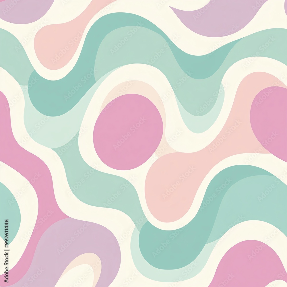 Poster colorful abstract wave pattern design