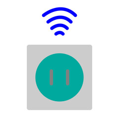 Smart Plug Vector Flat Icon Design