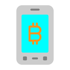 Cryptocurrency Vector Flat Icon Design