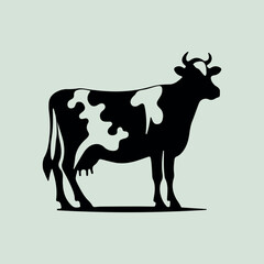 Cow silhouette vector design eps. 
