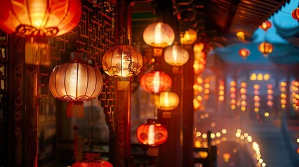 lanterns in the temple