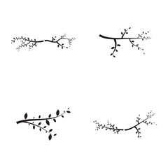 tree branch vector ilustration design template
