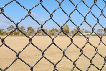 Fototapeta premium chain link fence with wire