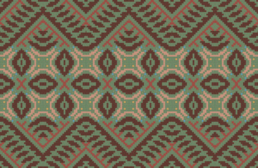 Classic Filipino Traditional Patternfolk Embroidery, Aztec Geometric Ornament Print. Design for Carpet, Wallpaper, Clothing, Wrapping, Fabric