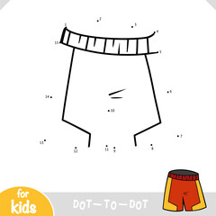 Numbers game, education dot to dot game for kids, Football shorts