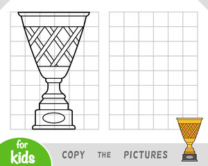 Copy the picture, education game for kids, Sports trophy cup
