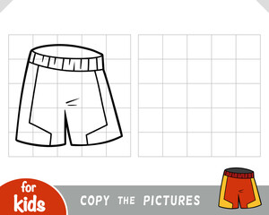 Copy the picture, education game for kids, Football shorts