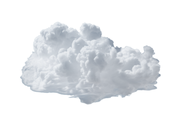 White cloud in transparent background