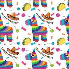Colorful Fiesta Seamless Pattern