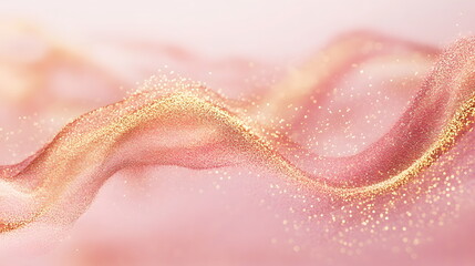 Obraz premium Pastel Pink and Gold Abstract Design