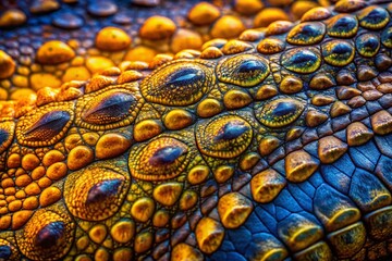 Detailed close-up of crocodile skin texture showcasing unique patterns and natural coloration variations