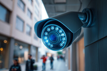 Security Camera Installed in an Urban Area.generative AI