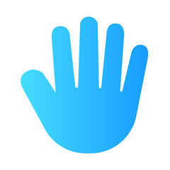 Hand icon. hand, gestures, hold, body parts, hand gesture, hand tool, catch, take, prohibition, privacy. Vector icon illustration